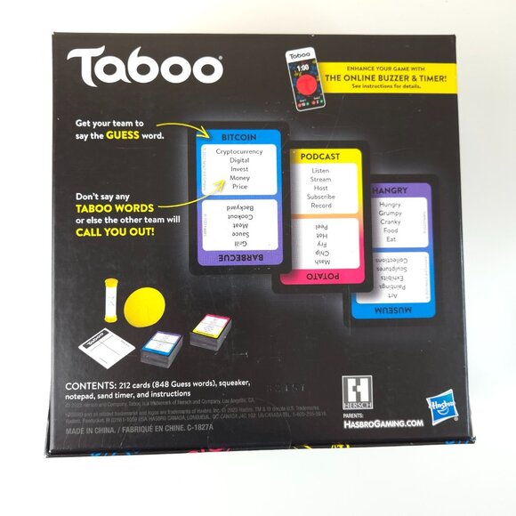 Hasbro Gaming Taboo The Game of UNSPEAKABLE Fun! Word Guessing Game | Card Game - Picture 6 of 6